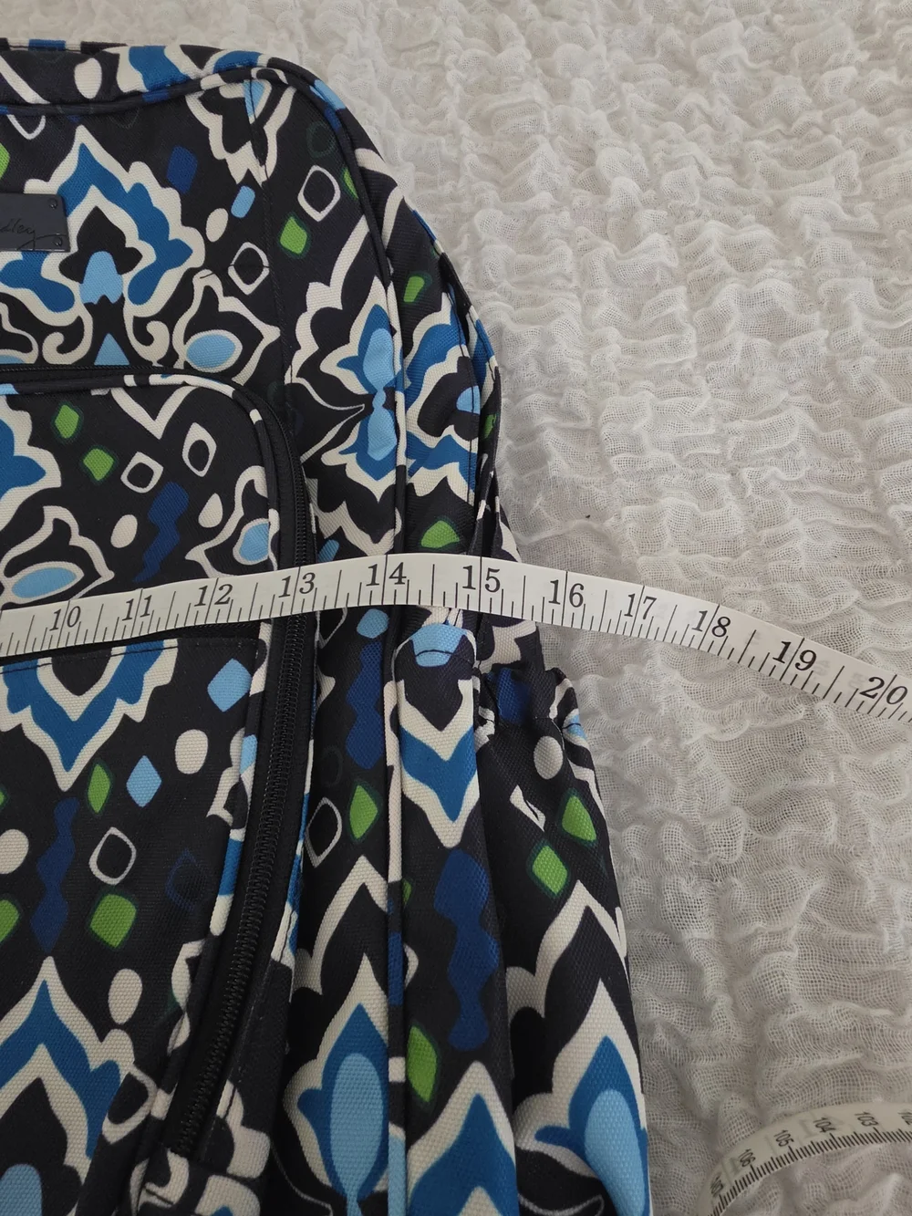 Vera Bradley Backpack in Ink Blue Pattern NWOT